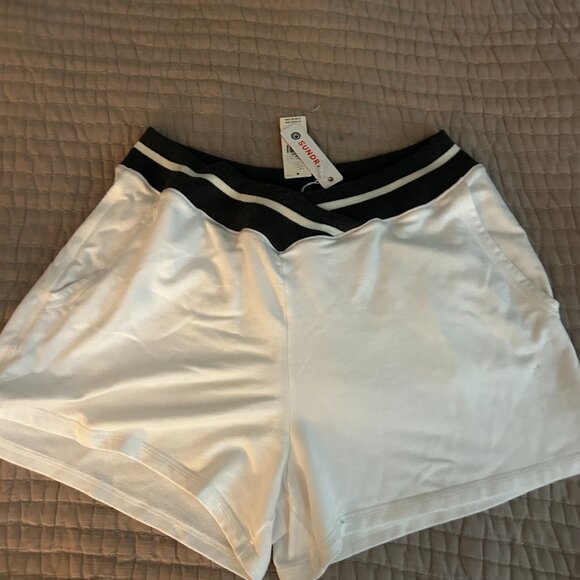 Sundry White Lounge Shorts NWT Large - Picture 4 of 5